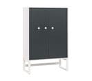 Armoire Basse 2 Portes Anthracite