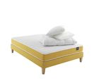 Ensemble Matelas Mousse, Sommier, Pieds, Couette Et Oreiller Aurore 400 Soutien Ferme 150 X 200