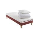 Ensemble Matelas Latex, Sommier, Pieds, Couette Et Oreiller Crépuscule 200 Soutien Ferme 100 X 190