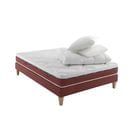 Ensemble Matelas Latex, Sommier, Pieds, Couette, Oreiller Crépuscule 600 Soutien Mi-ferme 130 X 190