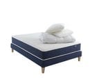 Ensemble Matelas Ressorts, Sommier, Pieds, Couette Et Oreiller Rêve 400 Soutien Très Ferme 140 X 190