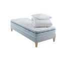 Ensemble Matelas Mousse Accueil Mémoire De Forme, Sommier, Pieds, Couette, Oreiller Songe 500 80x210