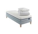 Ensemble Matelas Mousse Accueil Mémoire De Forme, Sommier, Pieds, Couette, Oreiller Songe 600 70x190