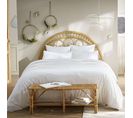 Parure De Lit 100% Coton Broderie Anglaise Blanc 240x220