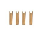 Pied Carré Miel Bois  (lot De 4)