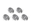 Lot De 5 Spots Encastrés Metal Brossé - Orientable - Ampoule LED Gu10 Incluses - Cons. 5w (eq. 50w)