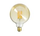 Ampoule Filament LED Déco Verre Ambré G125, Culot E27, 1521 Lumens, Conso. 15w (equivalence 100w),