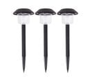 Lot De 3 Balises Solaires LED Ip44 Noir, Rvb