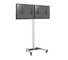 Support Sur Roulettes Pour 2 Écrans TV 50'' - 55'' - Hauteur 240cm - Inclinable