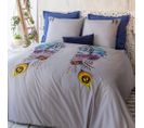 Housse De Couette Percale De Coton Monica Et Taie D'oreiller Taille 240x260 Cm