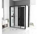 Cabine De Douche Loft à Receveur Bas - 170x90x205 Cm - Noir