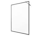 Paroi De Douche 140x200 Cm - Cadre Et Bras Aluminium Noir Mat - Dark Contouring