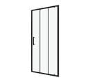 Paroi Porte De Douche Pivotante Type Industriel - 80x200cm - Profile Noir Mat - Verre 6mm