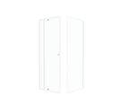 Pack Porte De Douche Pivotante Blanc De 78 à 90x185cm + Retour 90 Verre 5mm - Whity Pivot