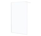 Paroi De Douche - Cadre Et Bras Aluminium Blanc - 120x200 Cm - White Contouring