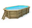 Piscine Bois " Florida " - 6.57 X 4.57 X 1.31 M +  Bâche à Bulles 180 Μ + Bâche Hiver 280 Gr/m²