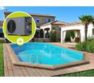 Piscine Bois " Palma " - 7.57 X 4.07 X 1.31 M + Pompe à Chaleur 6.1 Kw