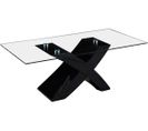 Table Basse Rectangulaire "tina" - 117 X 62 X 45 Cm - Noir / Mdf Laqué