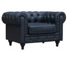 Fauteuil Chesterfield "aliza" - 111 X 82 X 70 Cm - Noir