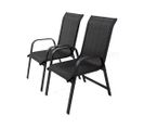 Lot De 2 Fauteuils De Jardin "porto" Alu/textilène - Noir