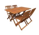 Salon De Jardin Repas "hongkong 4" - Maple - Marron Clair