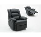 Fauteuil Relax "buckingham" - 85 X 93 X 100 Cm - Noir