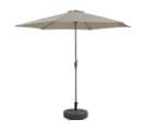 Parasol Jardin Droit Alu "sol" - Rond - Ø 3m - Ecru - Avec Pied Lesté