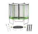 Trampoline "yoopi 2" - Ø 1.80 M - Avec Filet + Échelle + Couverture + Kit D'ancrage