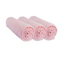 Lot De 3 Draps Housse Jersey 100% Coton - 60x120 Cm - Rose