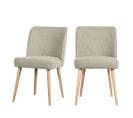 Force - Lot De 2 Chaises En Tissu Bouclé - Couleur - Beige