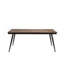 Ranggo - Table À Manger 6 Personnes En Métal Et Teck Recyclé 160x90cm - Couleur - Bois Foncé Et Noir