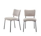 Lot De 2 Chaises En Tissu Et Métal