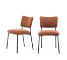 Vander - Lot De 2 Chaises En Tissu Et Métal - Couleur - Rouille