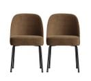 Vogue - Lot De 2 Chaises Design En Velours - Couleur - Bronze