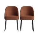 Vogue - Lot De 2 Chaises Design En Velours - Couleur - Rouille