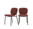 Dalby - Lot De 2 Chaises En Tissu Et Métal - Couleur - Rouille