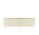 Molly - Buffet 4 Portes En Bois Et Métal L180cm - Couleur - Crème