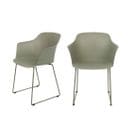 Tango - Lot De 2 Fauteuils De Table En Plastique Et Métal - Couleur - Vert