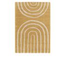 Victoria Iii - Tapis Contemporain à Motif Géométrique - Couleur - Jaune Moutarde, Dimensions - 160x2