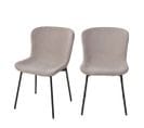 Maceda - Lot De 2 Chaises En Tissu Bouclette Et Métal - Couleur - Beige