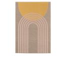 Tuli - Tapis Contemporain à Motif Géométrique - Couleur - Jaune Moutarde, Dimensions - 120x170 Cm