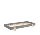 Cotinga - Lit Enfant Empilable En Bois 90x200cm - Couleur - Gris