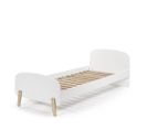 Aulia - Lit Enfant En Bois 90x200cm - Couleur - Blanc