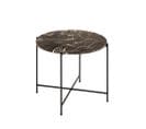 Tangara - Table D'appoint Ronde En Marbre Ø52cm - Couleur - Marron