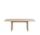 Dryas - Table à Manger Aux Bords Arrondis En Bois 220x105cm - Couleur - Bois Blanchi