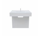 Meuble Simple Vasque Pmr Epure 80 Cm - Blanc Brillant