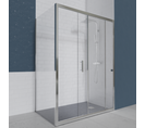 Paroi De Douche D'angle Avec Porte Coulissante + Retour Fixe Nerina - 120x90 Cm