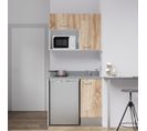 Kitchenette K00l - 100 Cm - Bois - Cromo - Évier à Droite