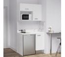 Kitchenette K00l - 100 Cm - Blanc - Snova - Évier à Droite