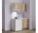 Kitchenette K01l - 120 Cm - Bois - Snova - Évier à Droite